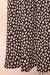 Hilda Black Short Sleeves Floral Dress With collar | Boutique 1861 bottom