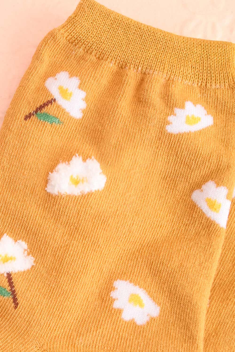 Hilde Yellow Floral Crew Socks | Boutique 1861 close-up