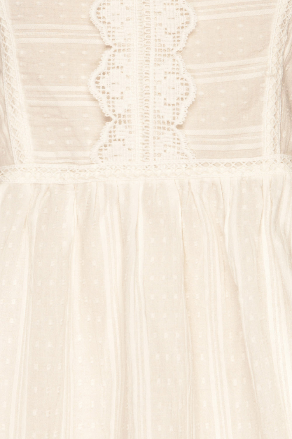 Hillerod White Blouse with Lace Details fabric detail | La Petite Garçonne