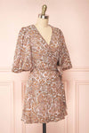 Hinata Paisley Short Wrap Dress | Boutique 1861 side view
