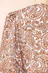 Hinata Paisley Short Wrap Dress | Boutique 1861 back close-up