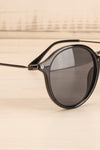 Hittorf Black & Dark Grey Sunglasses | La petite garçonne side close-up