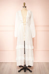 Hokulani White Kimono w/ Ruffles | Boutique 1861 front view