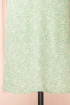 Hollbaek Green Floral Short Dress w/ Puffy Sleeves | Boutique 1861 bottom