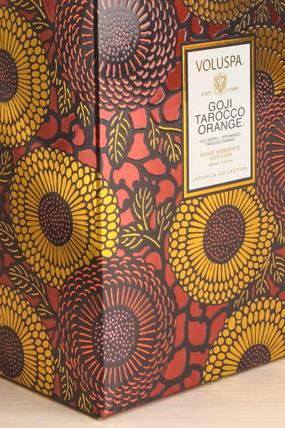 Home Diffuser Goji Tarocco Orange | Voluspa | La Petite Garçonne box close-up