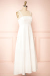 Honeyy Ivory A-Line Laced Back Midi Dress | Boutique 1861 side view