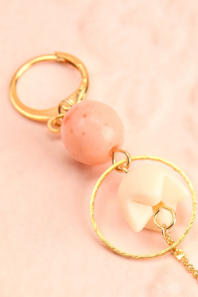 Honorine Iola Gold Pendant Earrings | La Petite Garçonne close-up