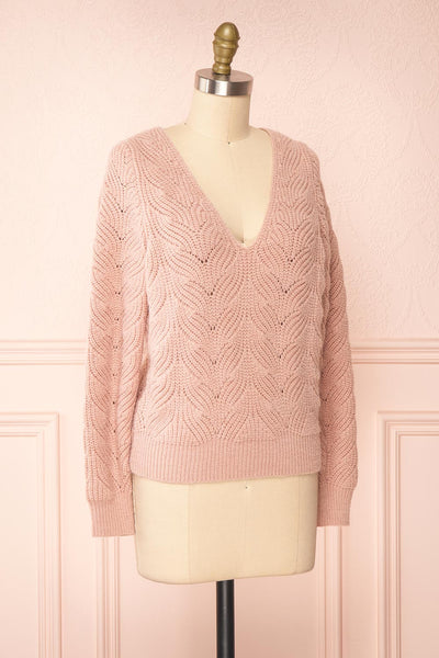 Honuka V-Neck Knit Sweater | Boutique 1861 side view