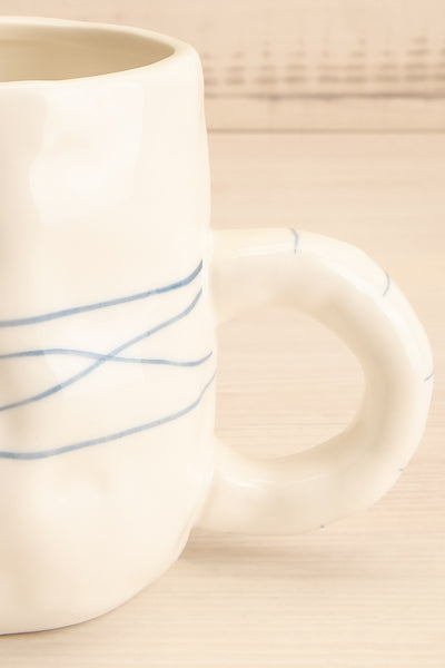 Horizontal Lined Stoneware Mug | Maison garçonne details
