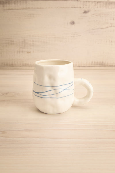 Horizontal Lined Stoneware Mug | Maison garçonne