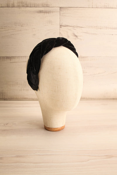 Houx Black Velvet Braided Headband | La petite garçonne