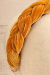 Houx Mustard Velvet Braided Headband | La petite garçonne close-up