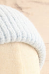 Hoya Blue Pastel Knit Tuque | La petite garçonne front close-up