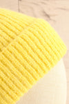 Hoya Pastel Yellow Knit Tuque | La petite garçonne side close-up