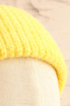 Hoya Pastel Yellow Knit Tuque | La petite garçonne front close-up