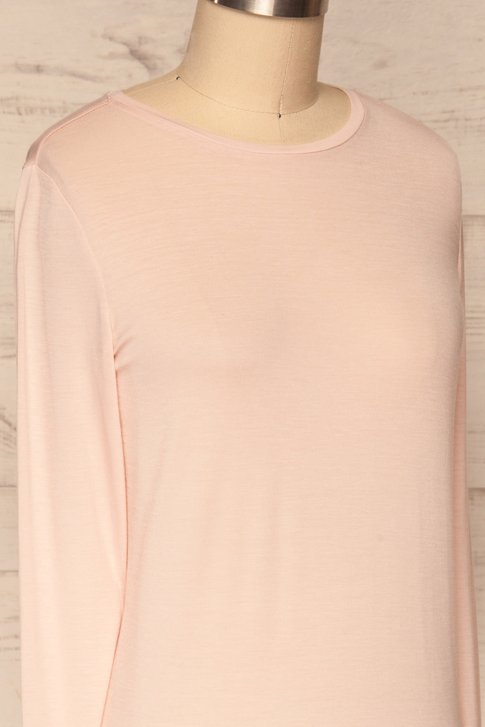 Huddinge Light Pink Long Sleeved T-Shirt side close up | La Petite Garçonne