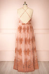 Hyade Blush Plus Size V-Neck Floral Maxi Dress | Boutique 1861 back view