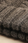 Hydrus Dark Grey Knit Tuque | La petite garçonne flat close-up