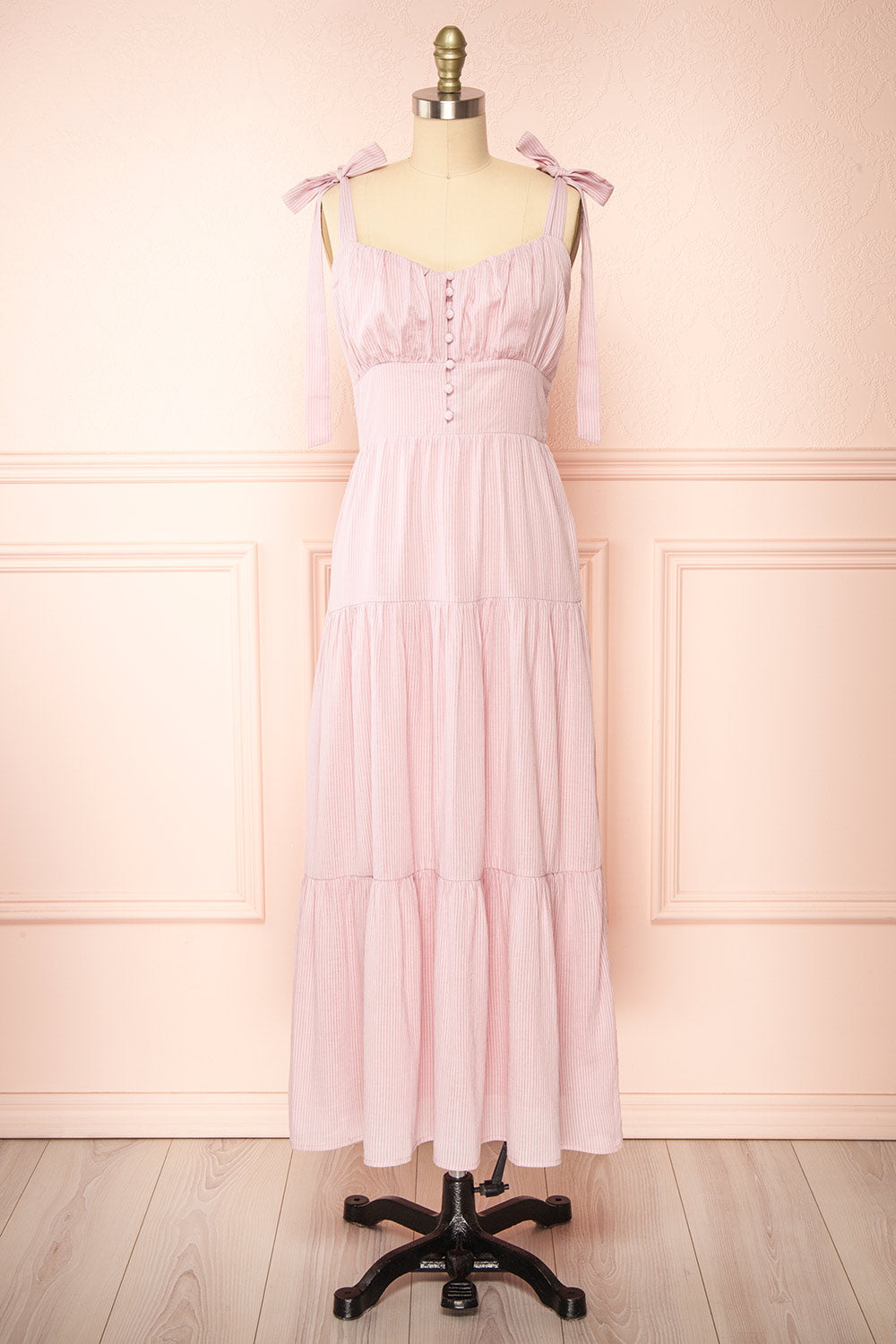 Ianah Pinstripe Midi Dress | Boutique 1861 front view