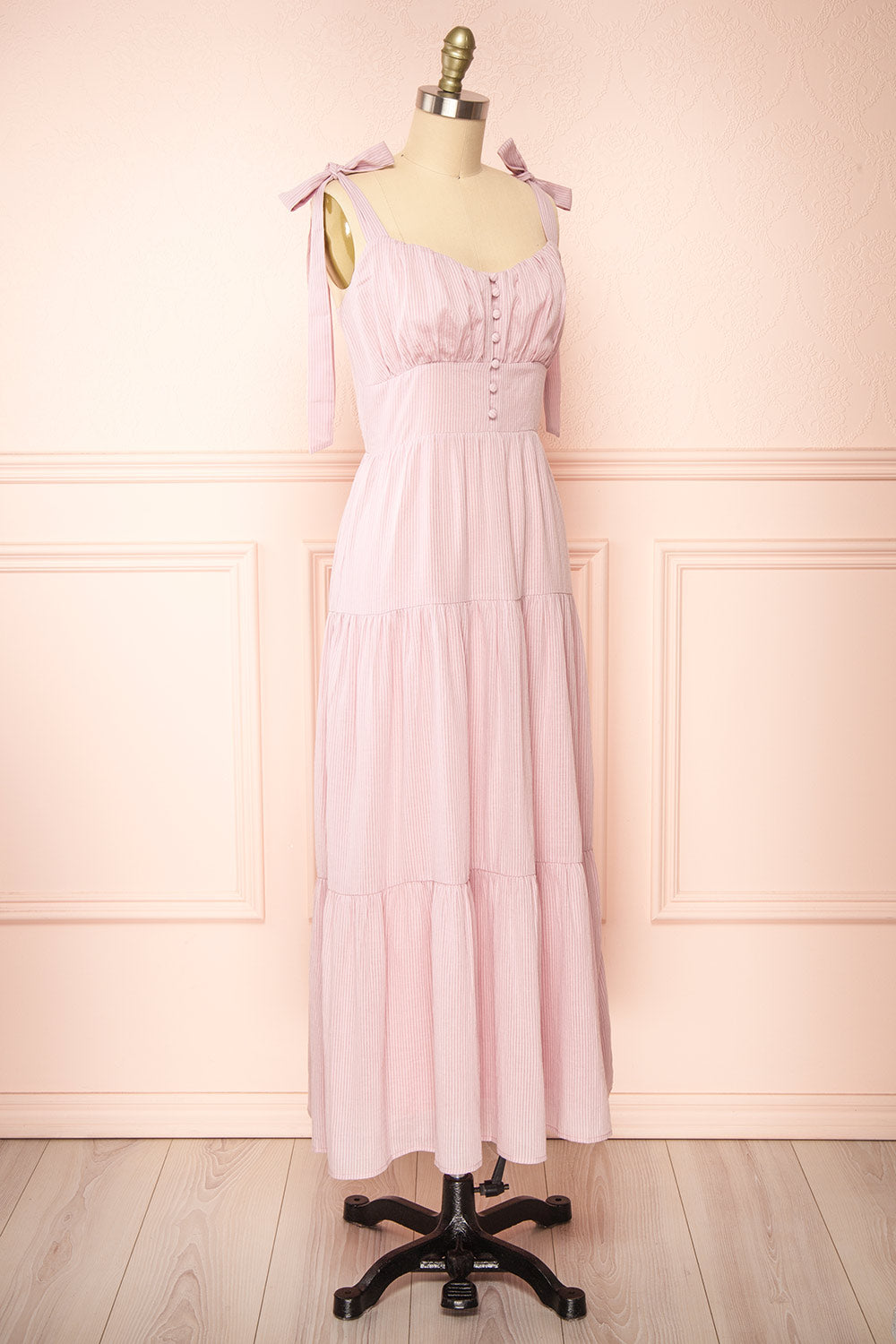 Ianah Pinstripe Midi Dress | Boutique 1861 side view