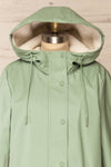 Icewind Sage Button Up Raincoat w/ Sherpa Interior | La petite garçonne hood