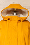 Icewind Yellow Button Up Raincoat w/ Sherpa Interior | La petite garçonne hood