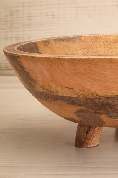 Idda Footed Wood Bowl | Maison garçonne close-up