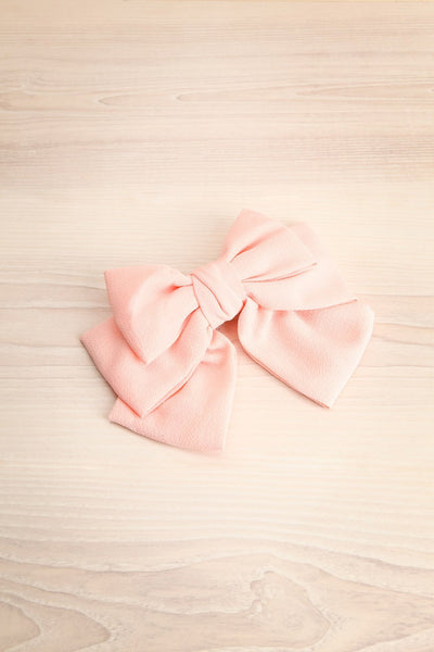 Idya Litchi Oversized Pink Bow Hair Clip | Boutique 1861