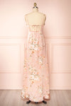 Ignatia Blush Floral Maxi Dress w/ Ruffles | Boutique 1861 back view