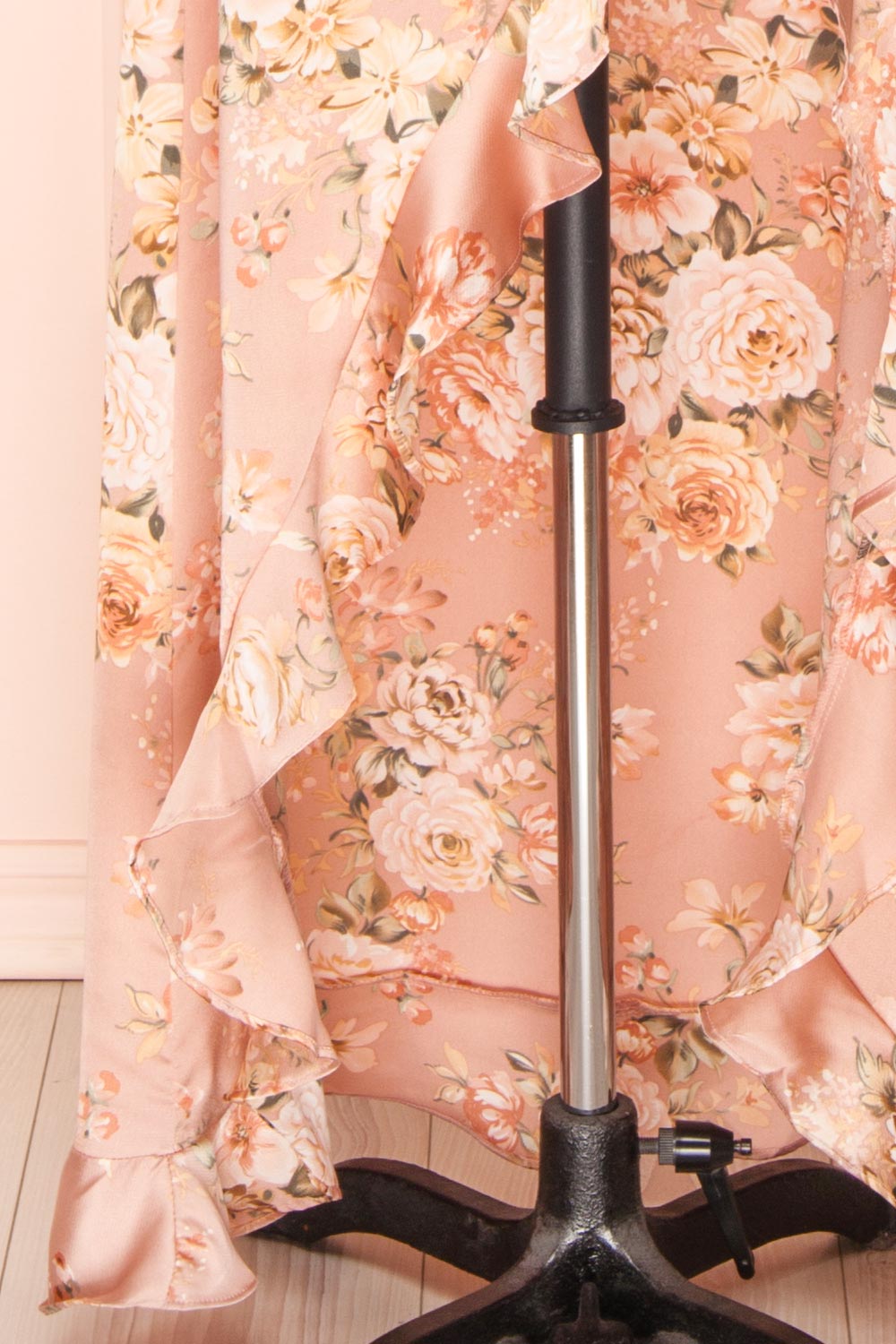 Ignatia Blush Floral Maxi Dress w/ Ruffles | Boutique 1861 bottom 