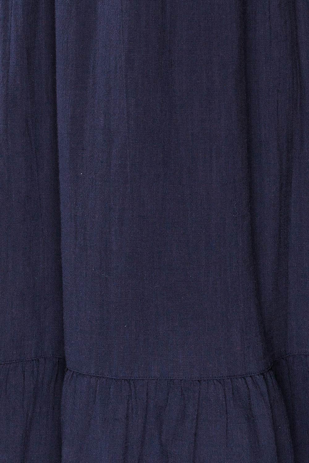 Igor Navy Layered Square Neck Midi Dress | La petite garçonne fabric