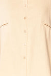 Ijevsk Beige Linen Button-Up Shirt | La petite garçonne  fabric
