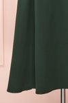 Iktomi Green A-Line Midi Dress w/ V Neck skirt | Boutique 1861