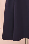 Iktomi Navy A-Line Midi Dress w/ V Neck skirt | Boutique 1861