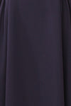 Iktomi Navy A-Line Midi Dress w/ V Neck fabric | Boutique 1861