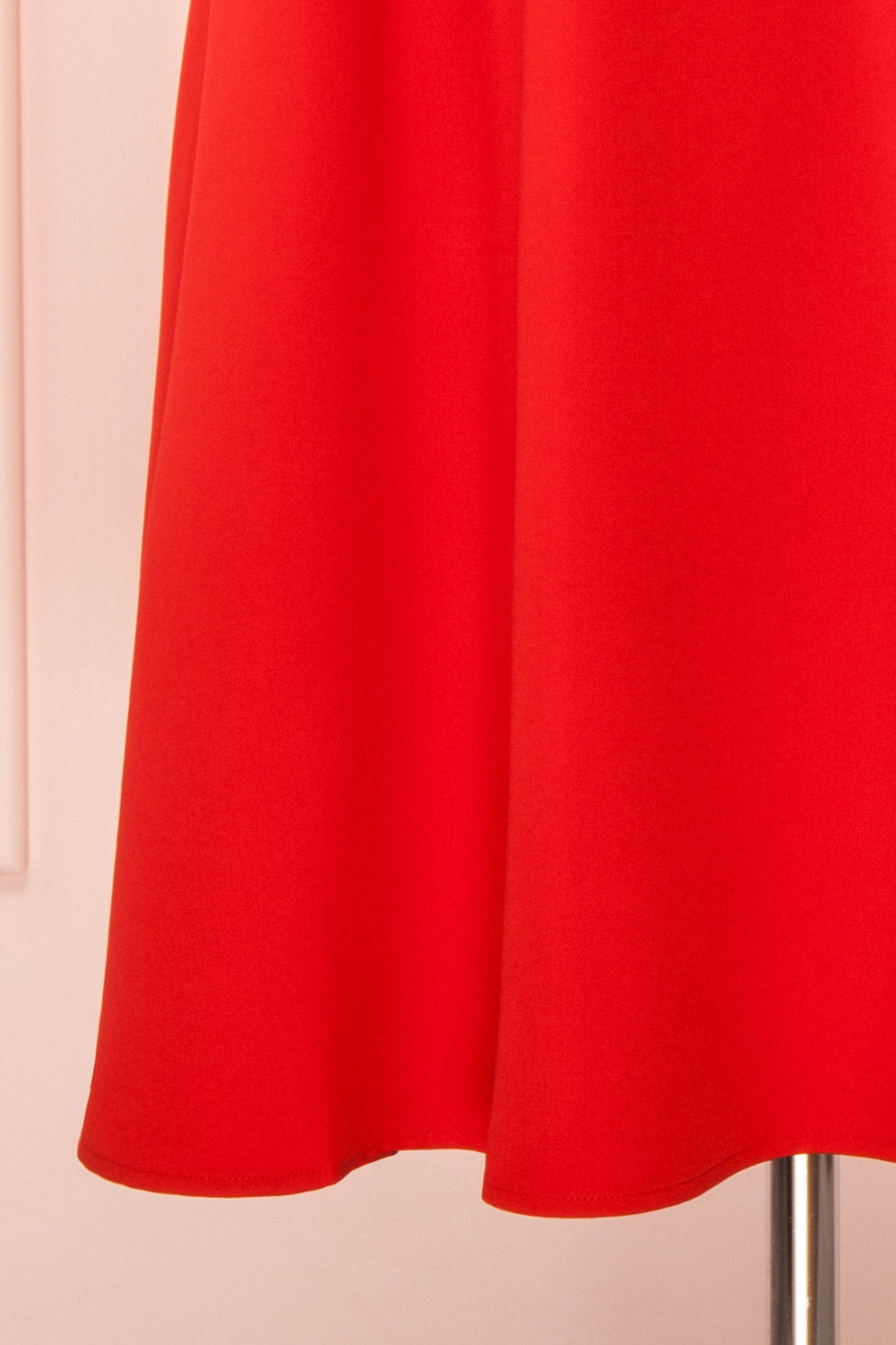 Iktomi Red A-Line Midi Dress w/ V Neck skirt | Boutique 1861