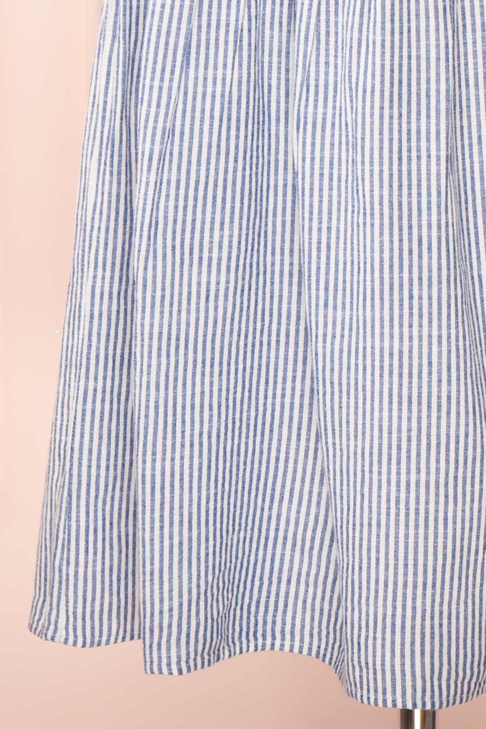 Ilona Blue Tie-Back Striped Midi Dress | Boutique 1861 bottom 