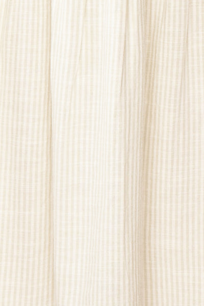Ilona Sage Tie-Back Striped Midi Dress | Boutique 1861 fabric