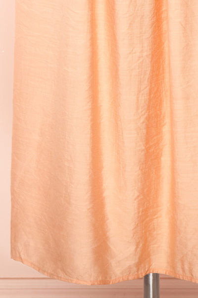 Imna Peach A-Line Midi Dress w/ Puffy Sleeves | Boutique 1861 bottom