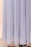 Inari Blue Pleated Midi Dress | Boutique 1861 details