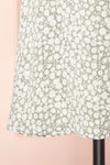 Indra Light Green Floral A-Line Wrap Dress | Boutique 1861 bottom