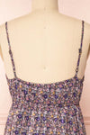 Ingifinna Black Floral Wrap Neck Maxi Dress | Boutique 1861 back close-up