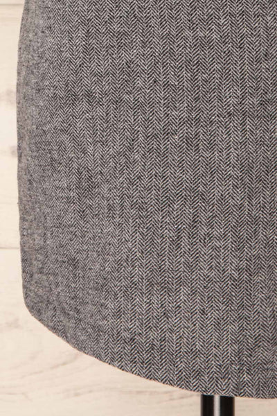 Ingolfur Asymmetric Short Herringbone Skirt | La petite garçonne bottom