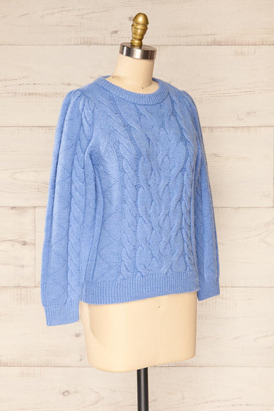 Invera Blue Knitted Sweater | La petite garçonne side view