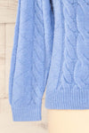 Invera Blue Knitted Sweater | La petite garçonne sleeve
