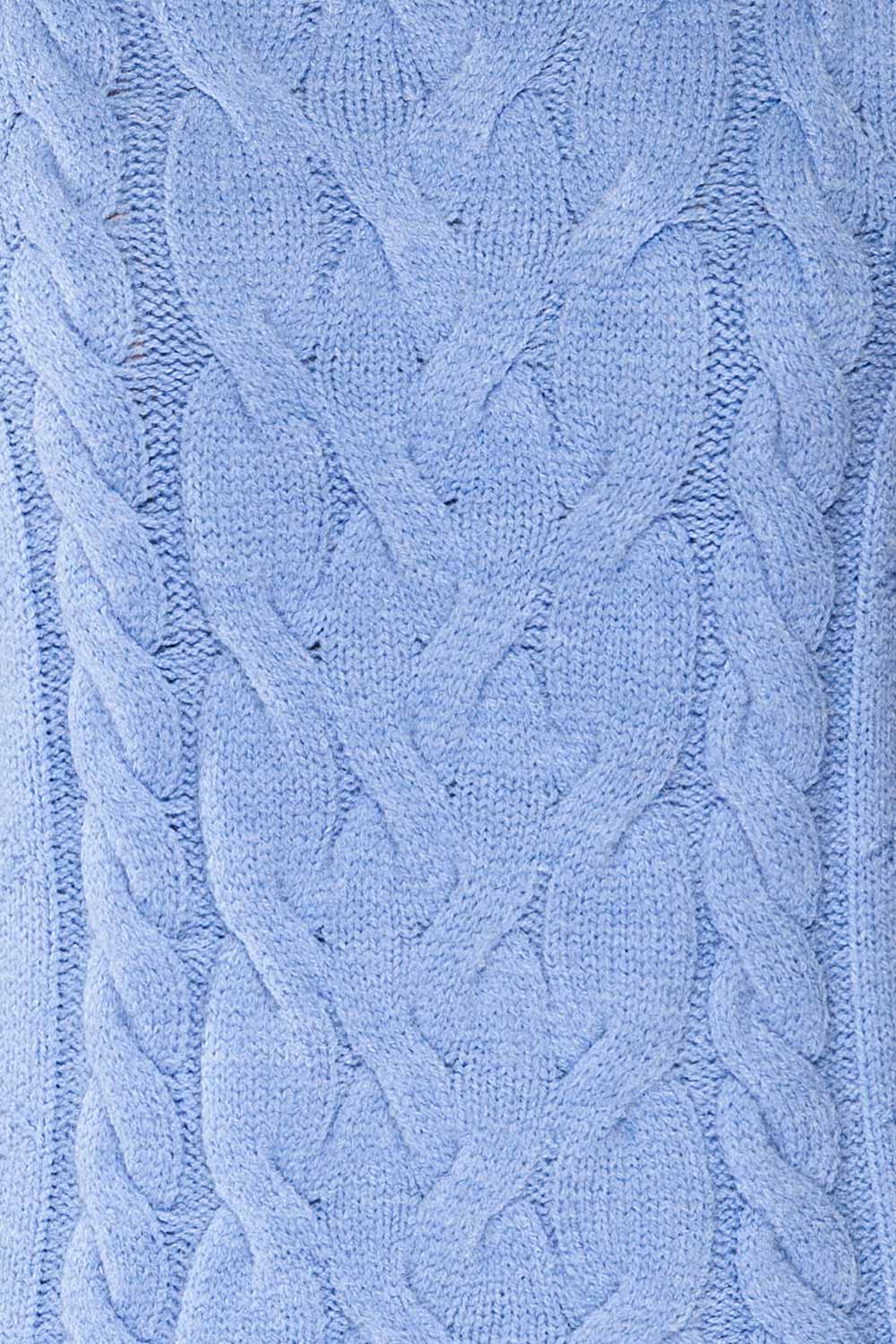 Invera Blue Knitted Sweater | La petite garçonne fabric