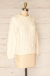 Invera Cream Knitted Sweater | La petite garçonne side view