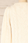 Invera Cream Knitted Sweater | La petite garçonne back close-up
