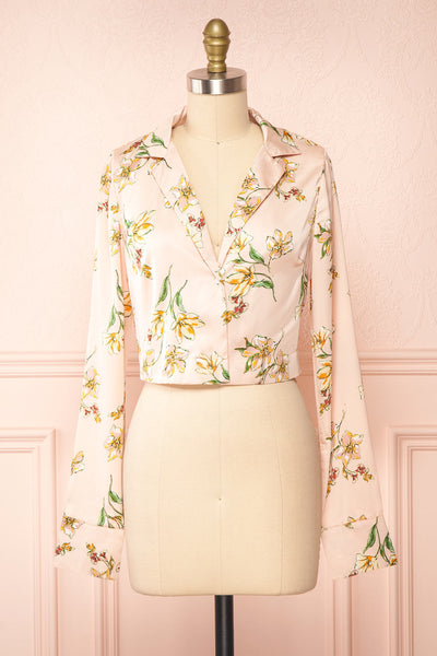 Irinna Cropped Floral Blouse | Boutique 1861 front view
