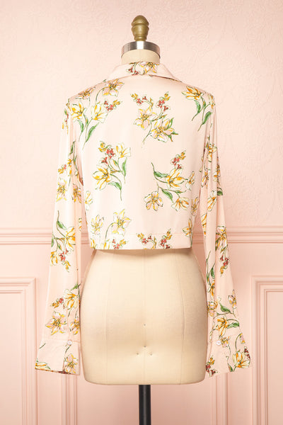 Irinna Cropped Floral Blouse | Boutique 1861 back view
